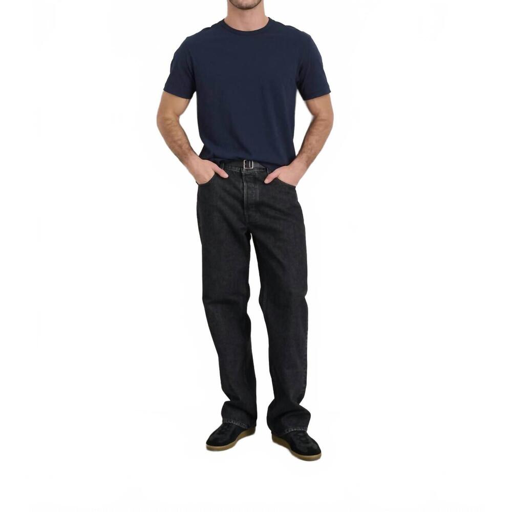 NEW ALEX MILL slub cotton standard t-shirt in navy